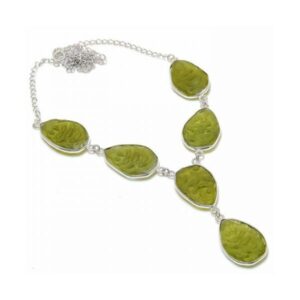 Silver Oval Cut Cubic Zirconia Necklace