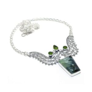 Silver Square Cubic Zirconia Necklace