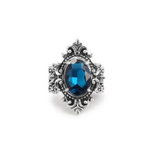 Elegant Women Silver Blue Sapphire