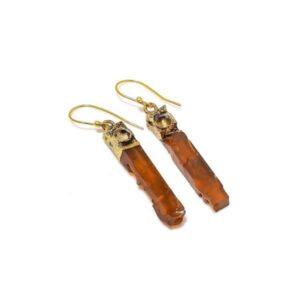 Gold Cubic Zirconia Stud Drop Earrings Women Wedding Jewelry